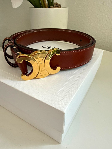 Celine trioomphe belt - trioomphe, brown