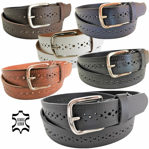 Leder gürtel gelocht 100 - leder,