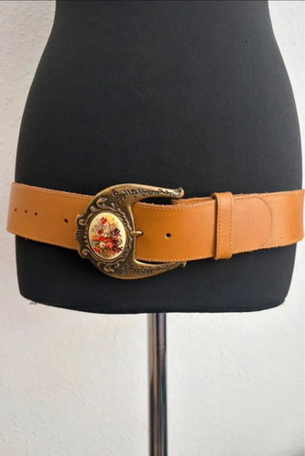 Vintage ledergürtel mit - vintage,