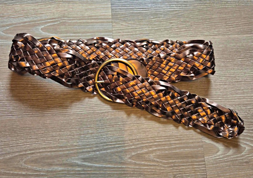 Damen flechtgürtel bronze - flechtgürtel,